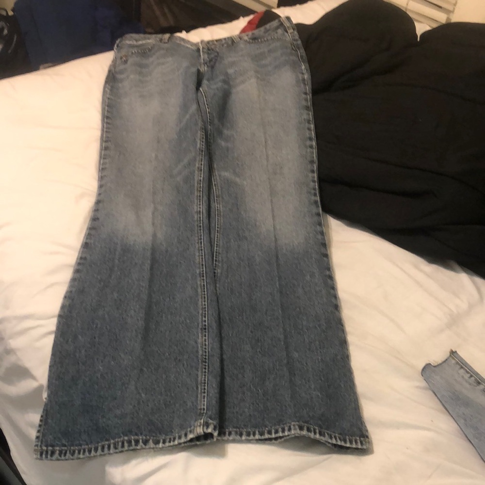 Vintage Silver Jeans Mid Rise Flare Light Wash Made In Canada Women's 33​​